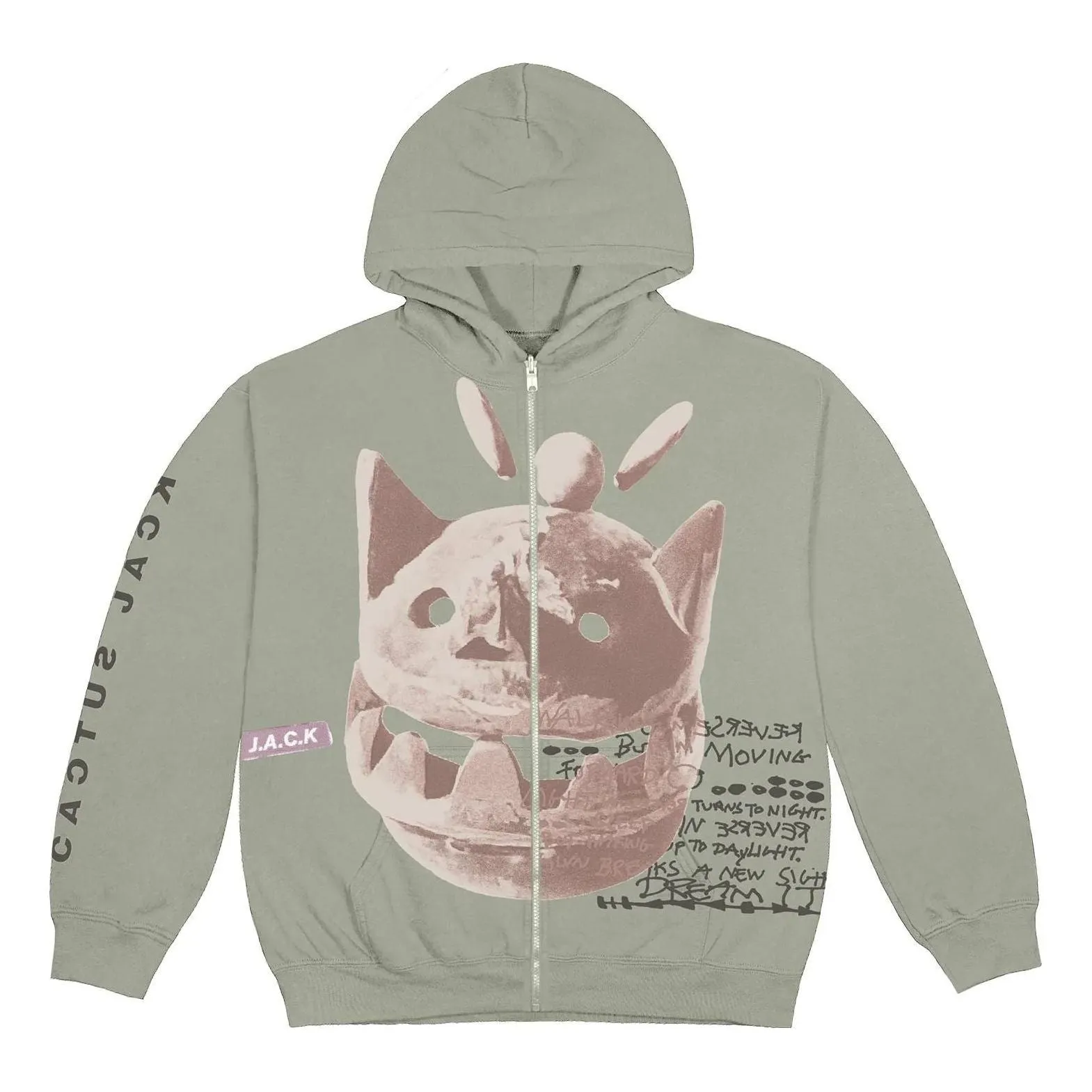 Travis Scott Cactus Jack New Sight Zip Up Hoodie 'Sage' CJFN-SS87 sold by KicksCrew