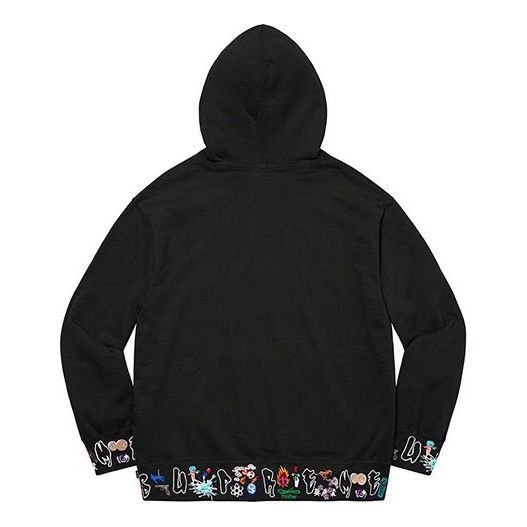 Supreme AOI Icons Hooded Sweatshirt 'Black' SUP-FW21-357 sold by KicksCrew product image thumbnail 2