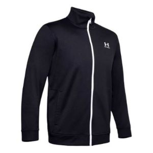 Under Armour Sportstyle Tricot Training Jacket 'Black White' 1329293-002 sold by KicksCrew