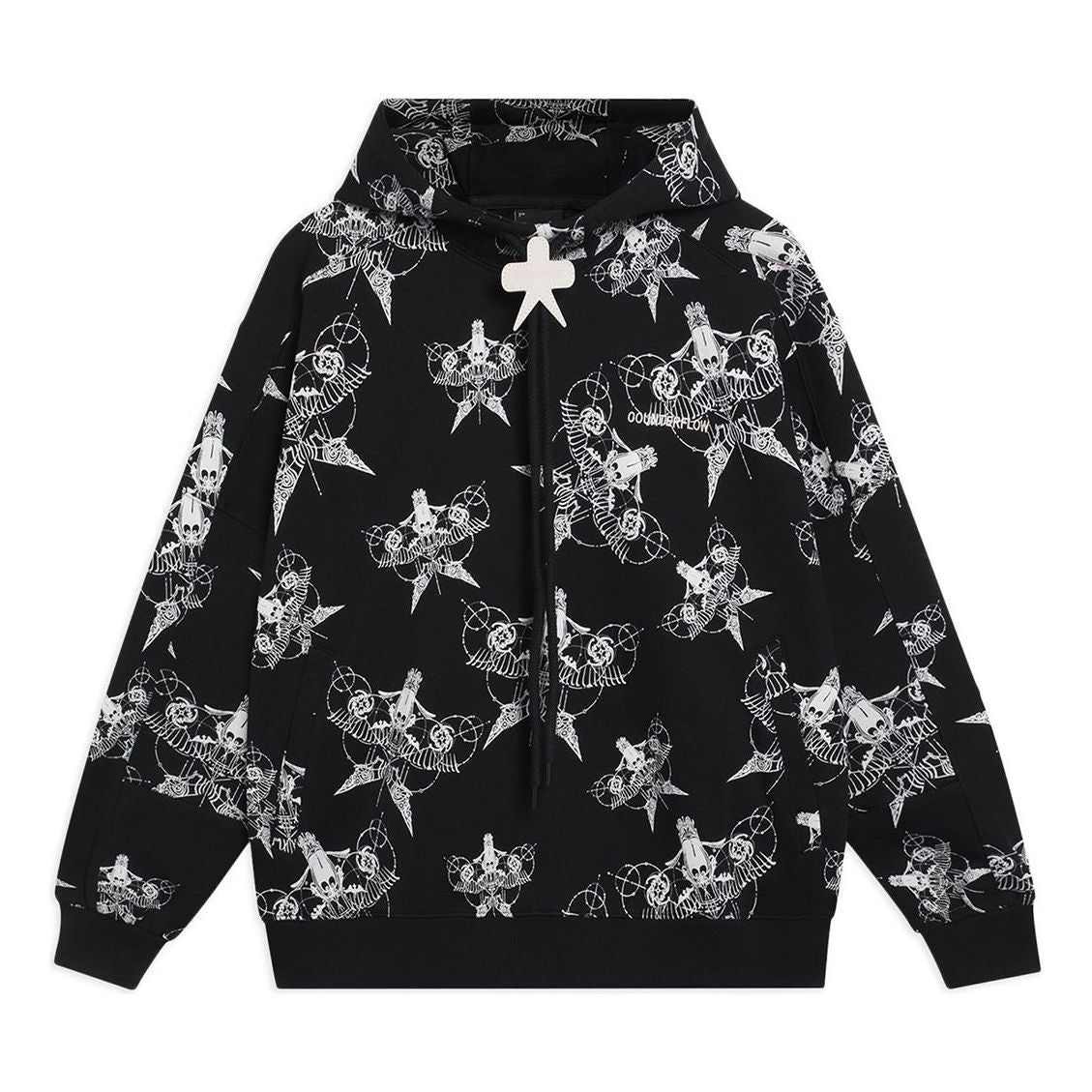 (WMNS) Li-Ning Counterflow All-Over Print Hooded Jacket 'Black' AWDSI88-1 sold by KicksCrew