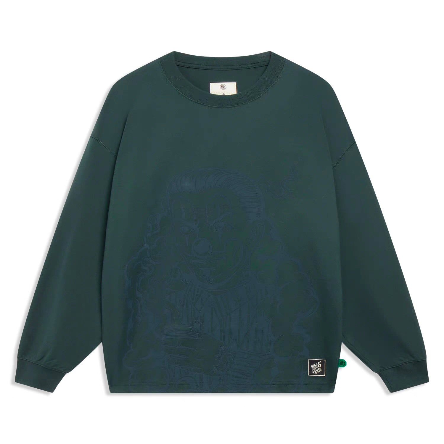 Li-Ning BadFive Graphic Sweatshirt 'Green' AHSSF27-2 sold by KicksCrew