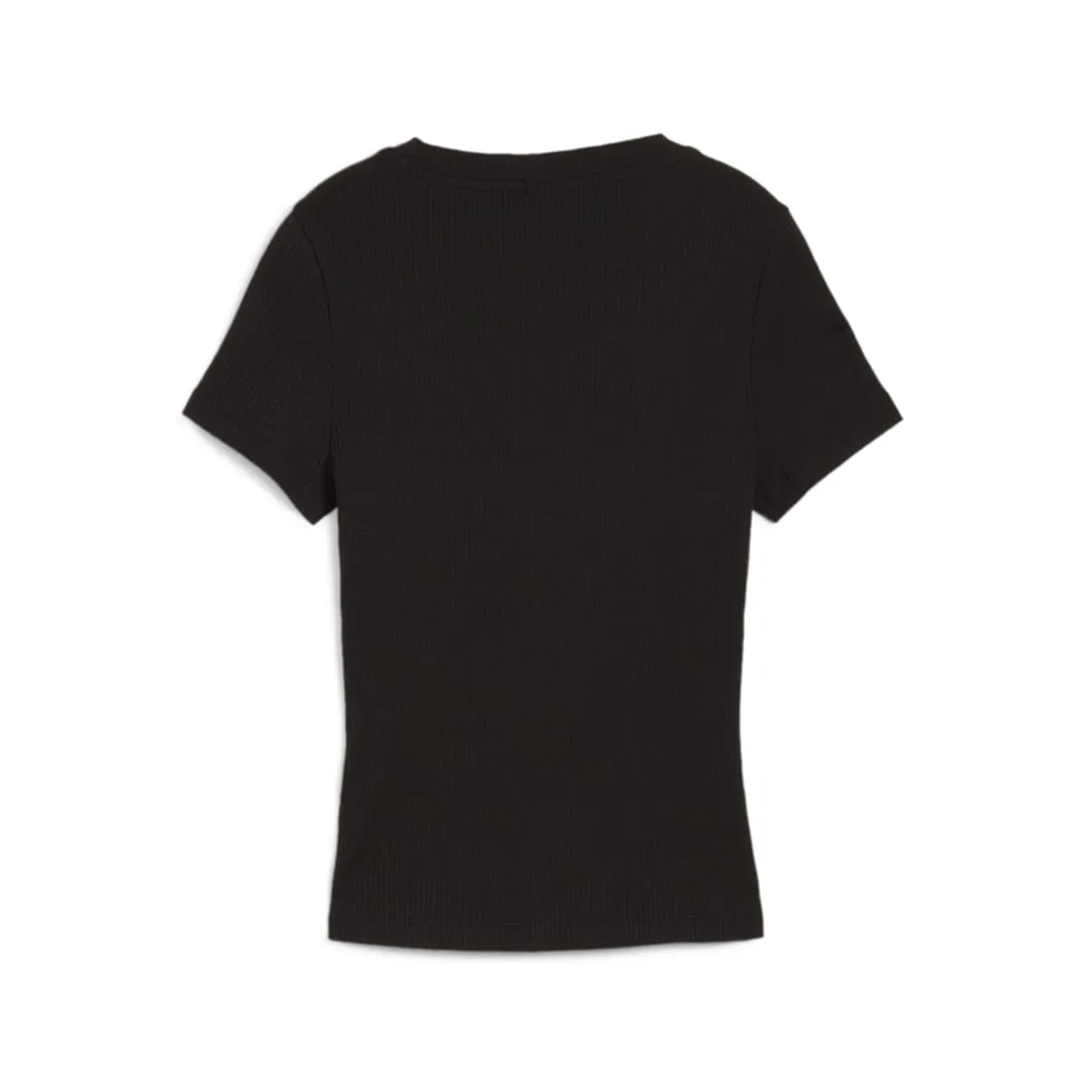 (WMNS) PUMA Classics Ribbed Slim T-Shirt 'Black' 626629-01 sold by KicksCrew product image thumbnail 2