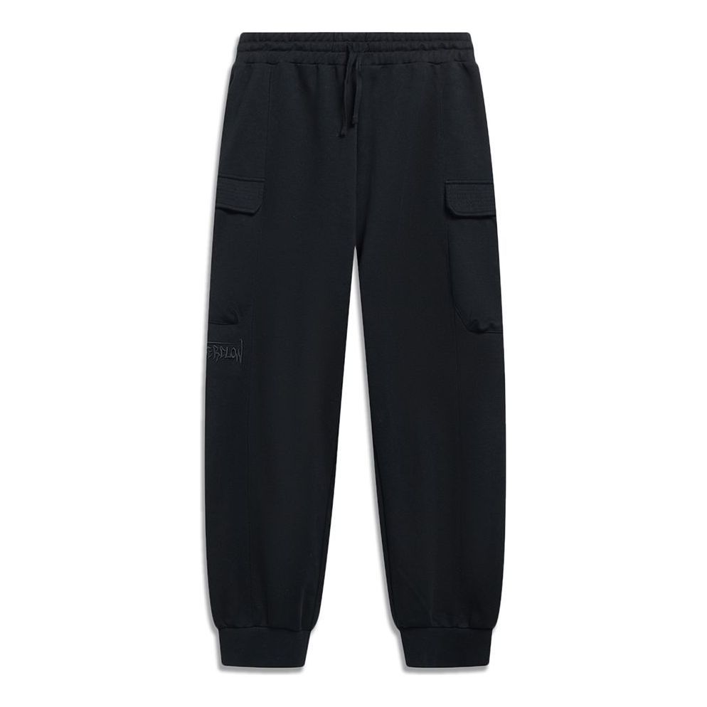 Li-Ning Counterflow Logo Cargo Sweatpants 'Black' AKLT531-2 sold by KicksCrew
