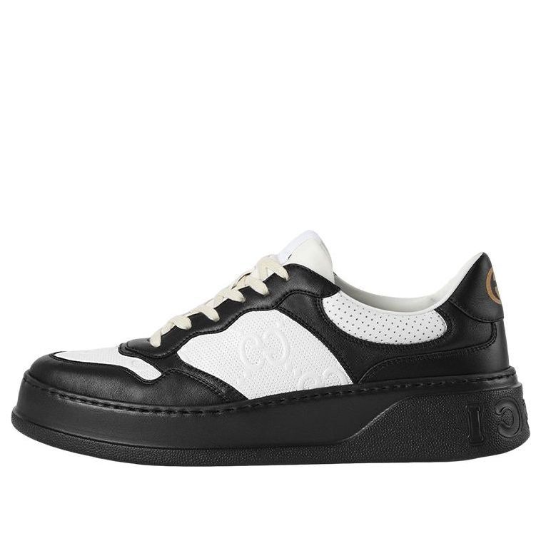 Gucci GG Embossed Sneaker 'Black White Leather' 669582-AAA4T-1068 sold by KicksCrew