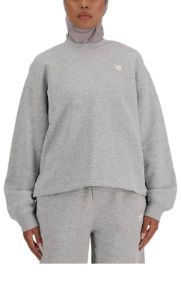 (WMNS) New Balance Linear Heritage Brushed Back Fleece Crewneck Sweatshirt 'Grey' WT33532-AG sold by KicksCrew