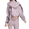 (WMNS) adidas Future Icons 3-Stripes WIND.RDY Jacket 'Purple Black' IP1573 sold by KicksCrew