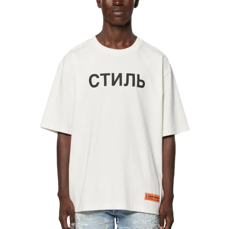 HERON PRESTON CTNMB T-shirt 'White Black' HMAA025C99JER0020310 sold by KicksCrew product image thumbnail 3