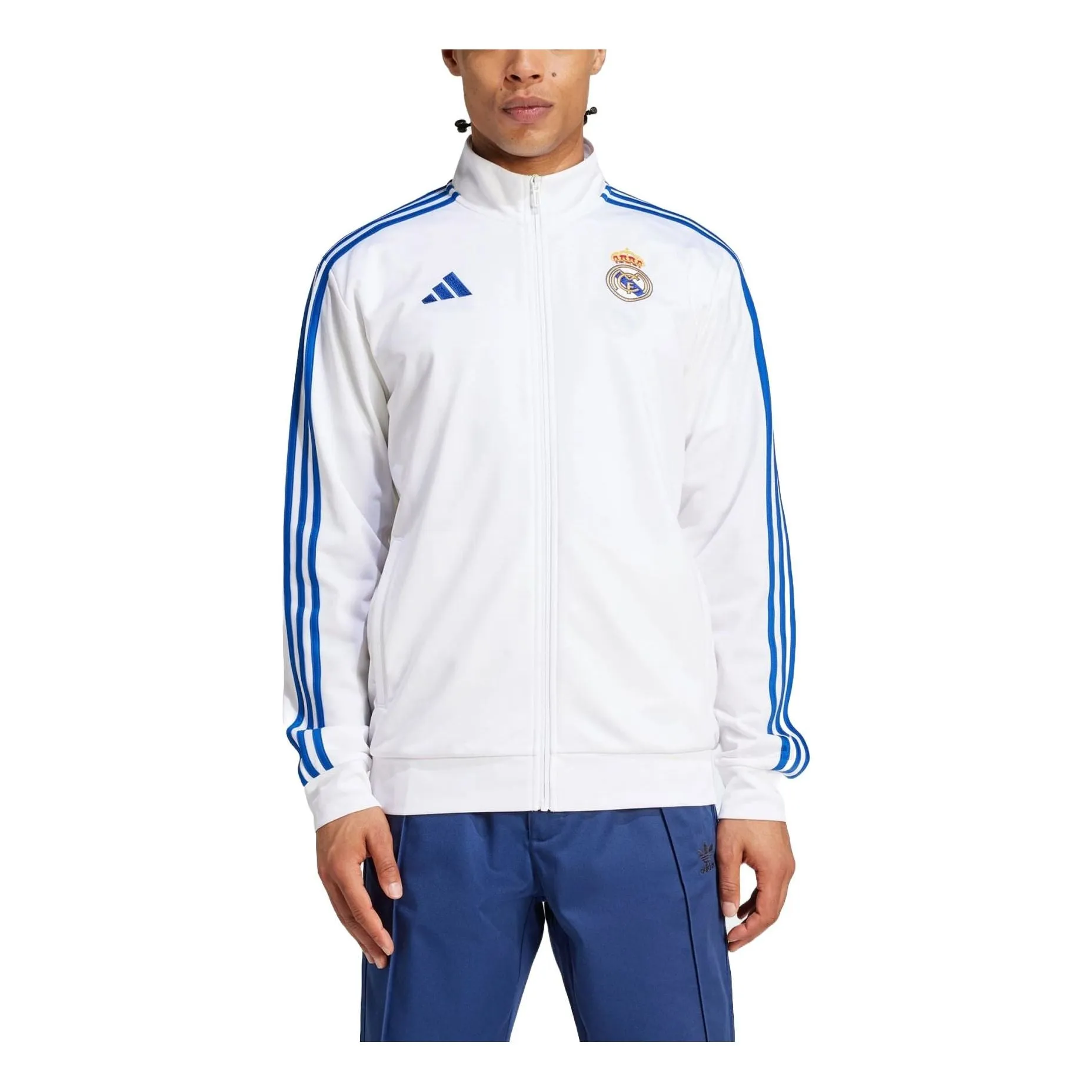 adidas Real Madrid DNA Track Jacket Asia Sizing 'White' IT3804 sold by KicksCrew