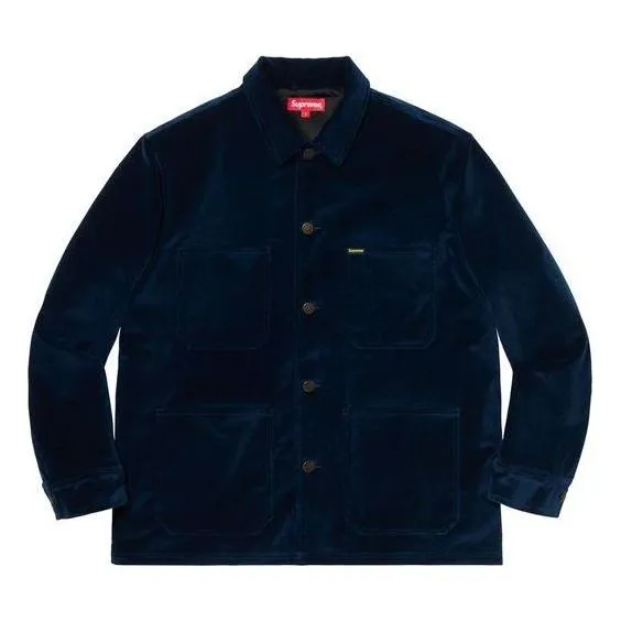 Supreme SS20 Week 1 Velvet Chore Coat 'Black' SUP-SS20-218 sold by KicksCrew