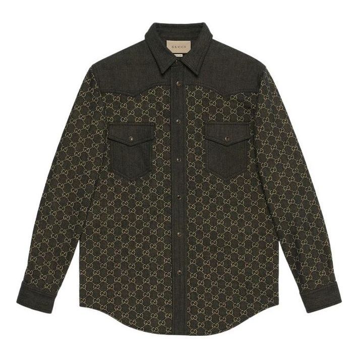 Gucci GG Jacquard Denim Shirt 'Black' 669613-XDBUF-1289 sold by KicksCrew