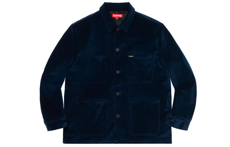 Supreme SS20 Week 1 Velvet Chore Coat 'Black' SUP-SS20-218 sold by KicksCrew product image thumbnail 2