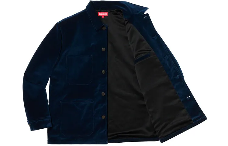 Supreme SS20 Week 1 Velvet Chore Coat 'Black' SUP-SS20-218 sold by KicksCrew product image thumbnail 4