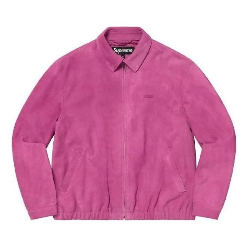 Supreme Suede Harrington Jacket 'Pink' SUP-SS21-598 sold by KicksCrew