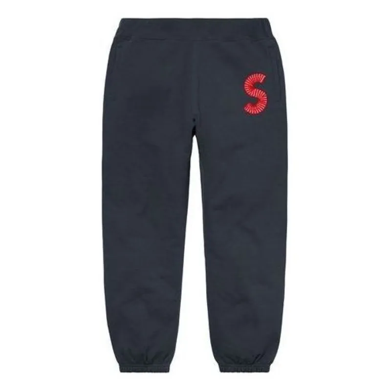 Supreme S Logo Sweatpants 'Black Red' SUP-FW20-070 sold by KicksCrew
