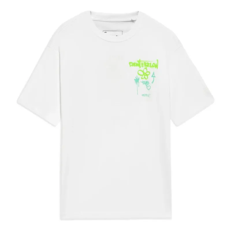 Li-Ning Counterflow Graphic Loose Fit T-shirt 'White' AHSS589-5 sold by KicksCrew