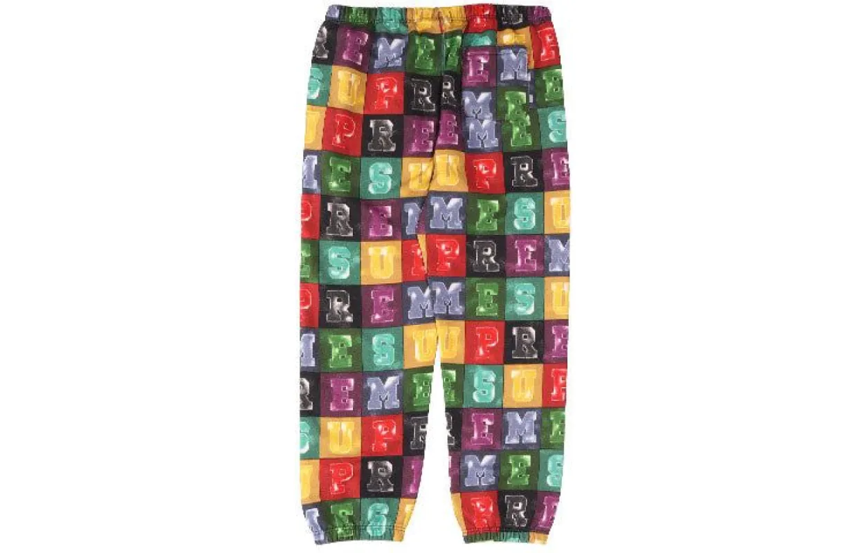 Supreme Blocks Sweatpants 'Multi-Color' SUP-FW20-035 sold by KicksCrew