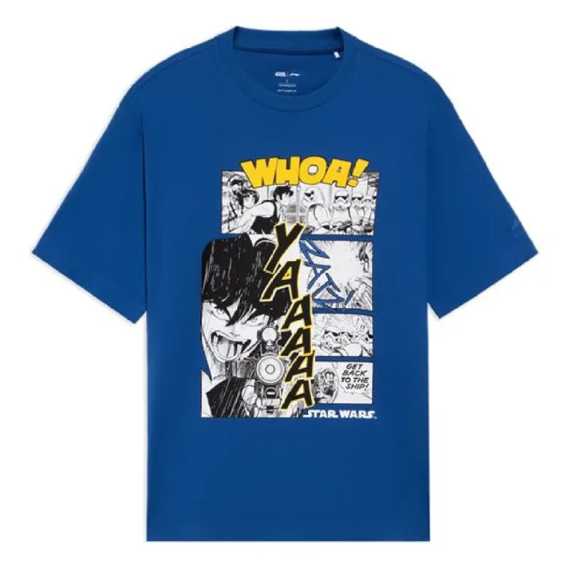 Li-Ning x Star Wars Comic Graphic T-shirt 'Blue' AHSS573-6 sold by KicksCrew