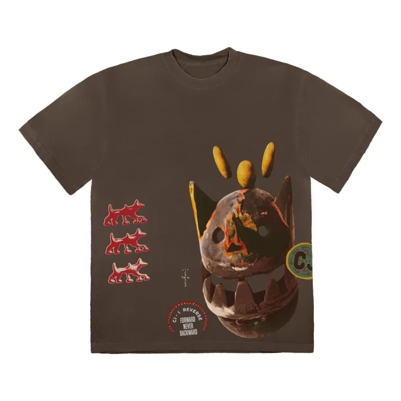 Travis Scott Never Backward T-shirt 'Brown' CJFN-SS88 sold by KicksCrew