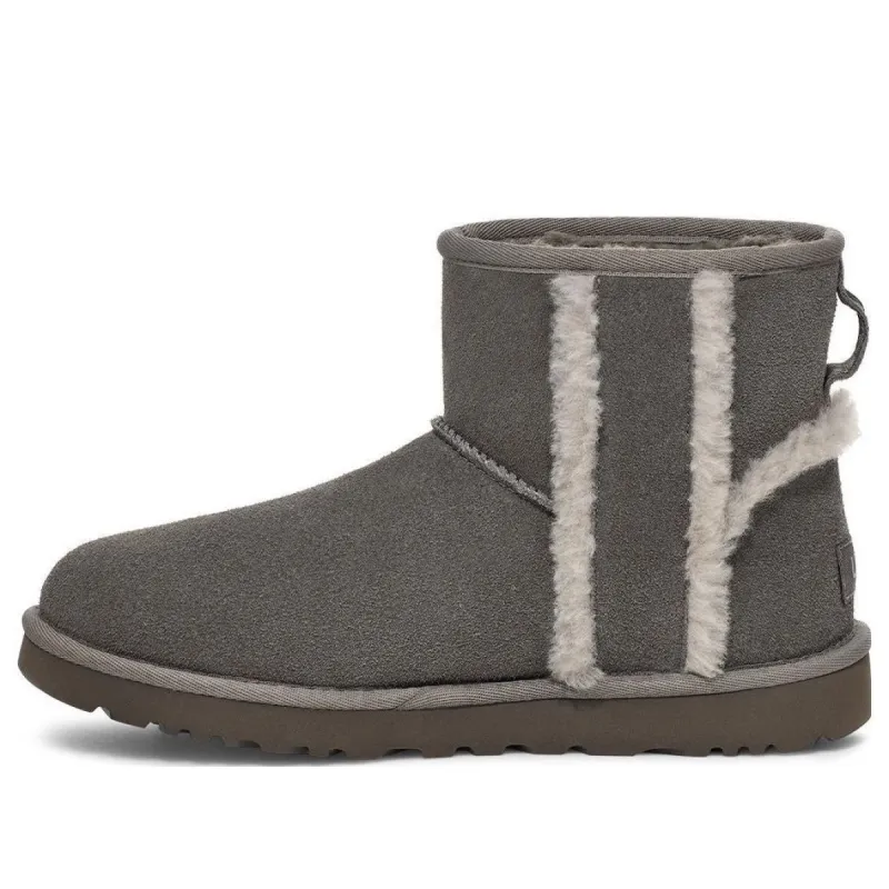 (WMNS) UGG Classic Mini Shearling Logo 'Charcoal' 1153473-CHRC sold by KicksCrew