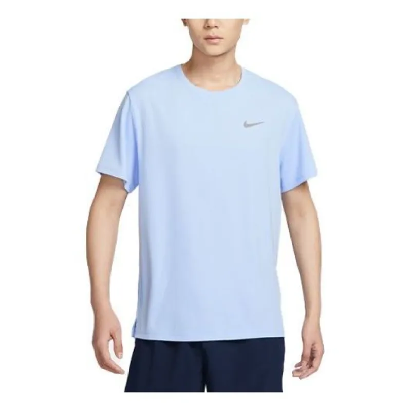 Nike Dri-FIT UV Miler Short-Sleeve Running Top 'Blue' DV9316-479 sold by KicksCrew