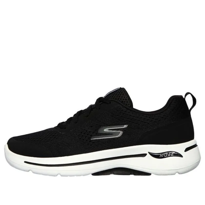 (WMNS) Skechers GO WALK Arch Fit 'Motion Breeze - Black White' 124404-BKW sold by KicksCrew