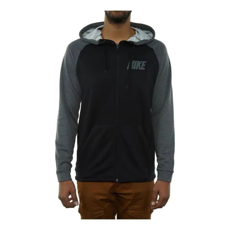Nike Lightweight Full Zip Fleece Hoodie 'Black Grey' 931792-010 sold by KicksCrew
