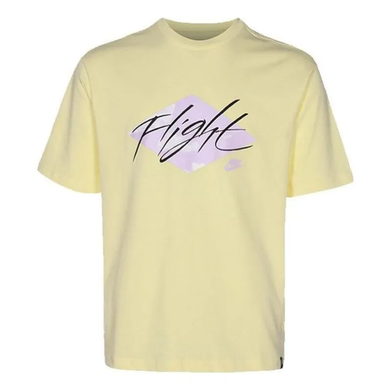 Air Jordan Flight Logo T-Shirt 'Yellow Purple' DO8897-821 sold by KicksCrew