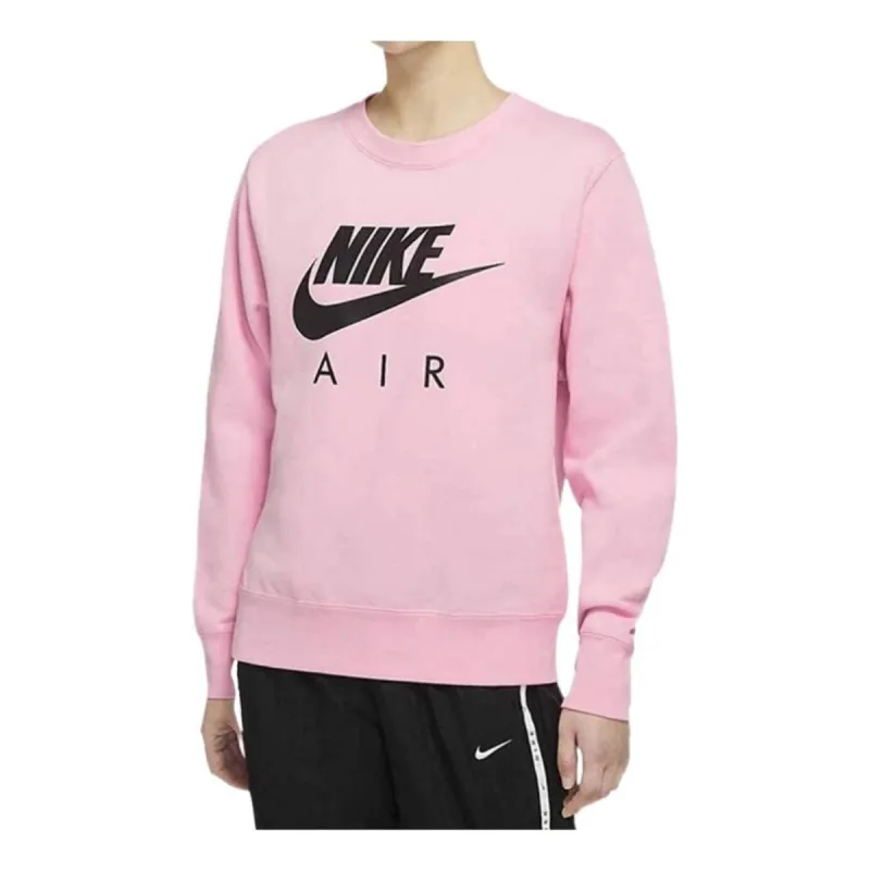 (WMNS) Nike Logo NSW Fleece Sweatshirt 'Pink Black' DA3191-636 sold by KicksCrew