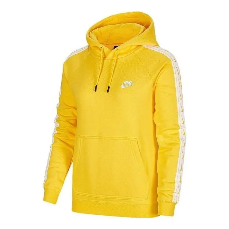 (WMNS) Nike Logo Sportswear Hoodie 'Yellow White' CU9262-780 sold by KicksCrew