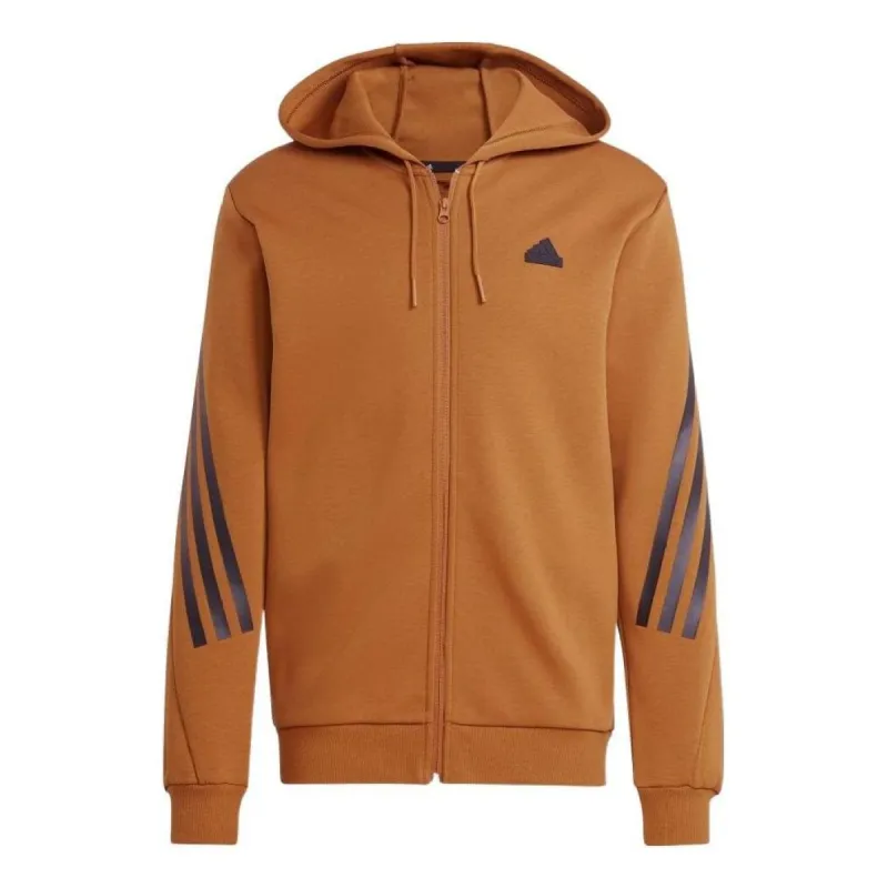 adidas Future Icons 3-Stripes Full-Zip Hoodie 'Bronze Strata' IC8260 sold by KicksCrew