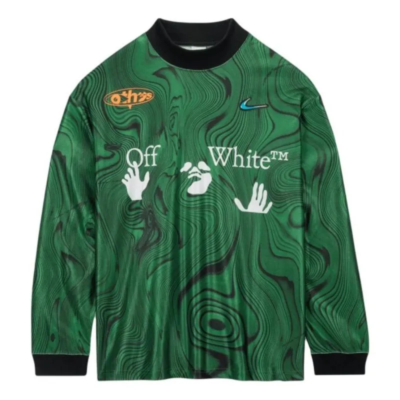 Nike x OFF-WHITE All Over Print Jersey Asia Sizing 'Kelly Green
