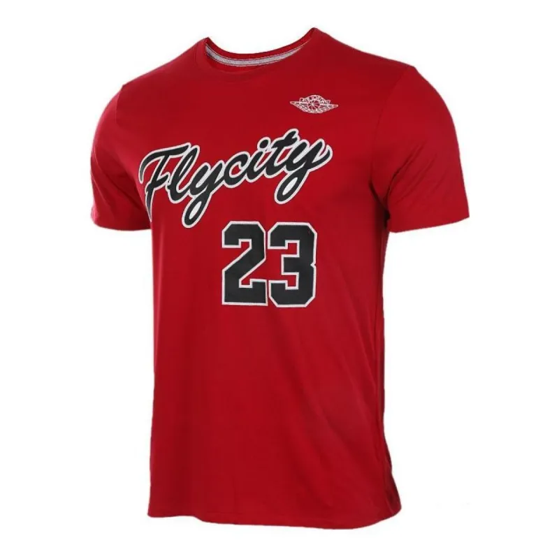 Air Jordan Fly City Short Sleeve T-shirt 'Red' 862840-611 sold by KicksCrew