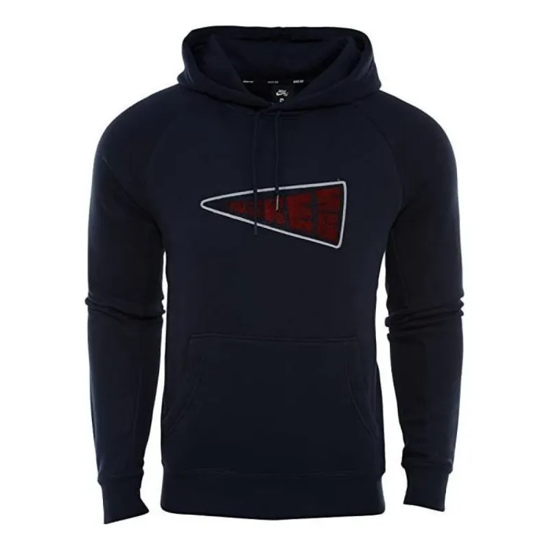 NIKE Sb Icon Banner Po Hoodie 'Navy' 860116-451 sold by KicksCrew