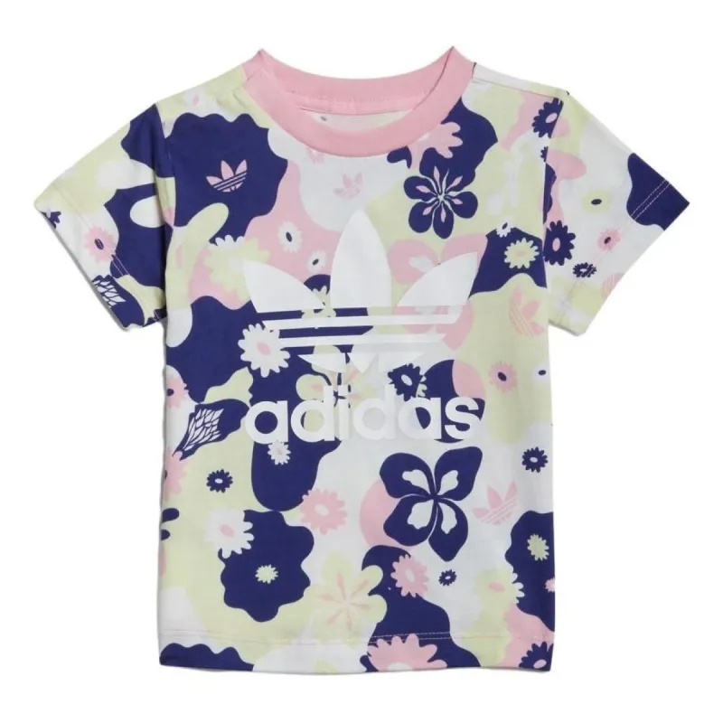 (TD) adidas Flower Allover Print T-Shirts 'Multi' HE6930 sold by KicksCrew