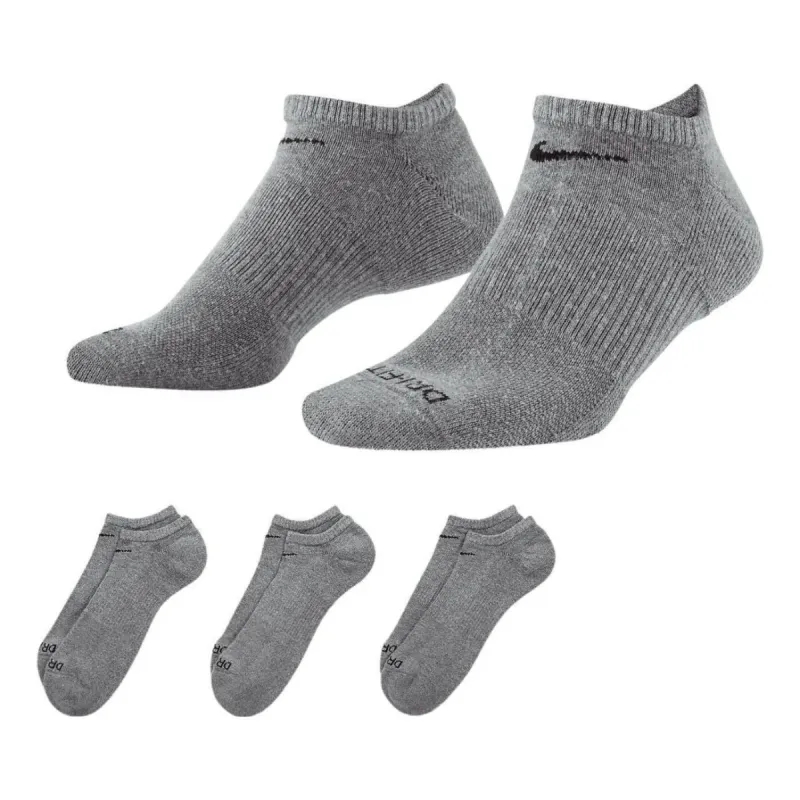 Nike 3 PK Everyday No Show Cushion Socks 'Grey' SX7673-064 sold by KicksCrew