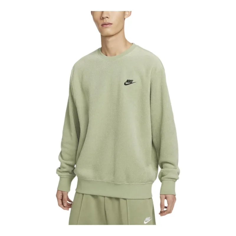 Nike Sportswear Club French Terry Crew 'Green' FB4980-386 sold by KicksCrew