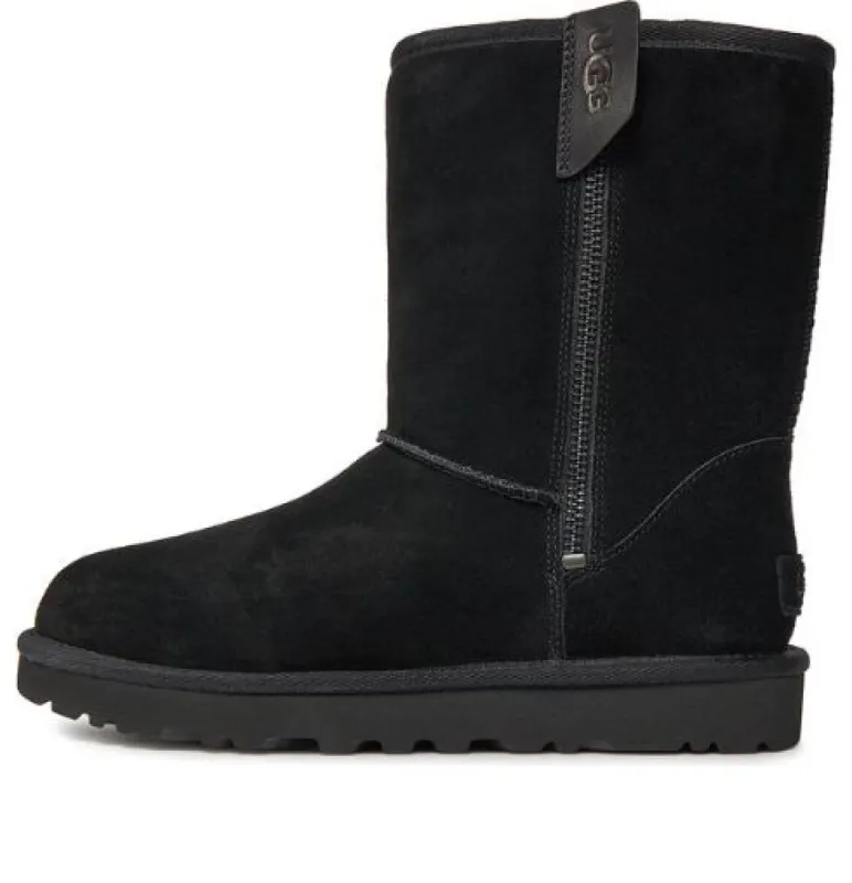 (WMNS) UGG Classic Short Bailey Zip Boot 'Black' 1144043-BLK sold by KicksCrew