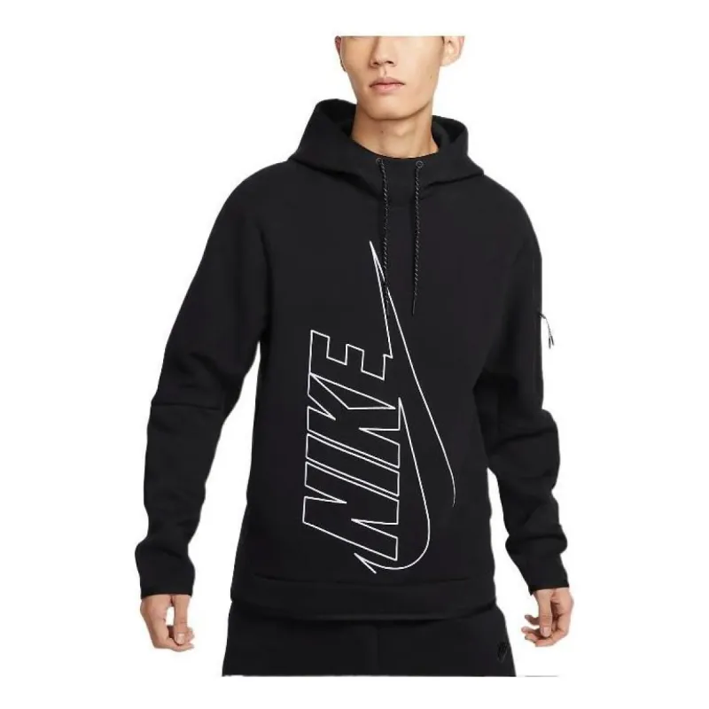 Nike Tech Fleece Pullover Graphic Hoodie 'Black' DX0578-010 sold by KicksCrew