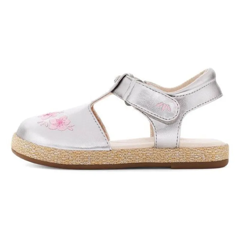 (TD) UGG Emmery Sandal 'Silver Metallic' 1118574T-SLVM sold by KicksCrew