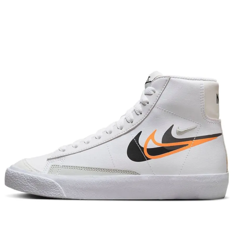(GS) Nike Blazer Mid Next Nature 'Multi-Swoosh - White Bright Mandarin' FN7788-100 sold by KicksCrew