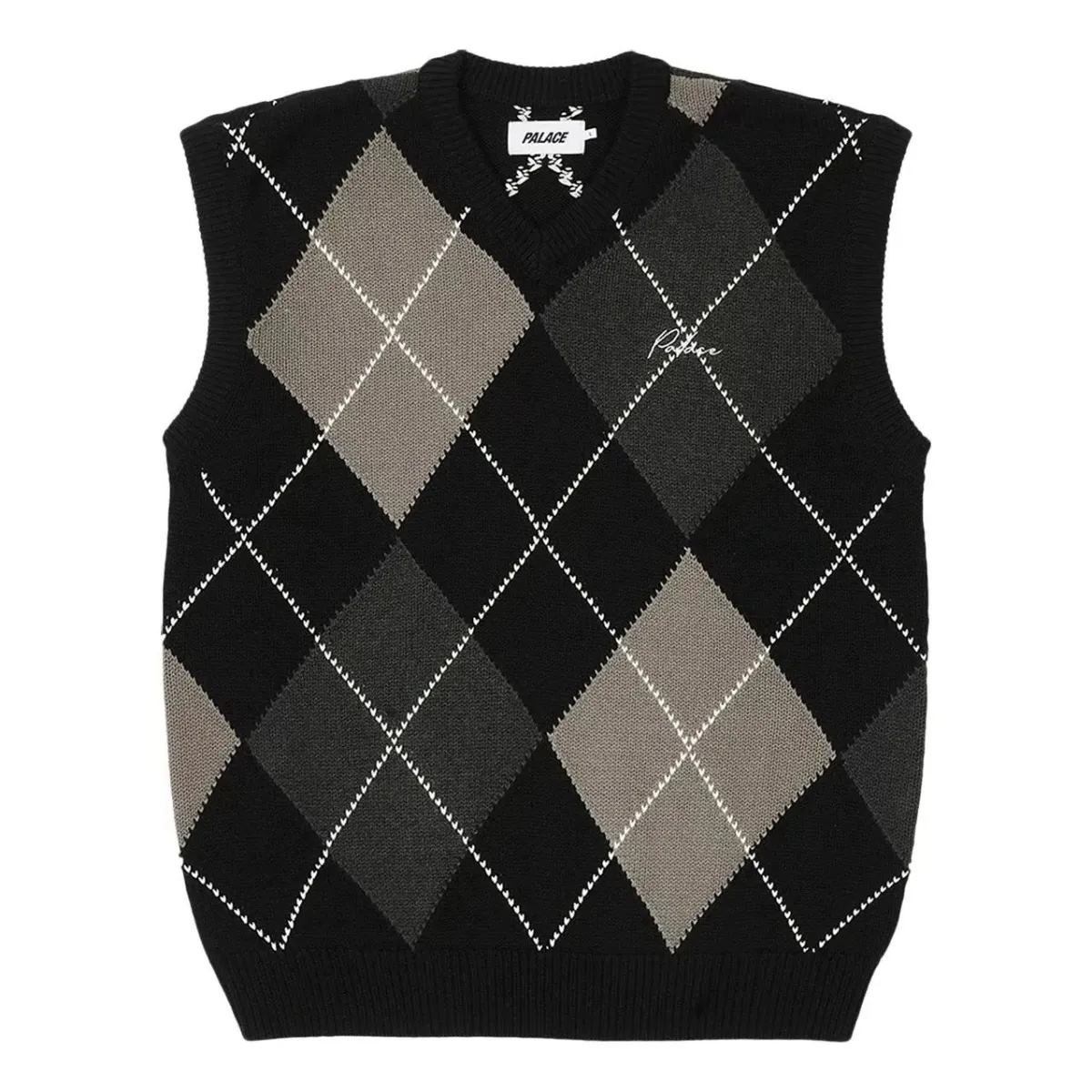 Palace skateboards argyle knit vest 