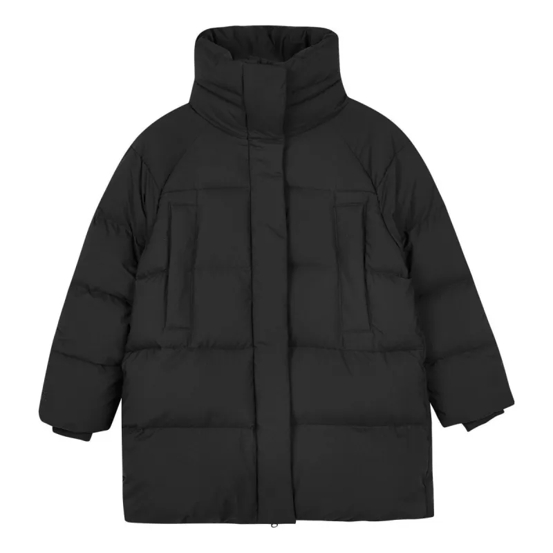 (WMNS) Skechers Fashion Down Jacket 'Black' L423W009-0018 sold by KicksCrew