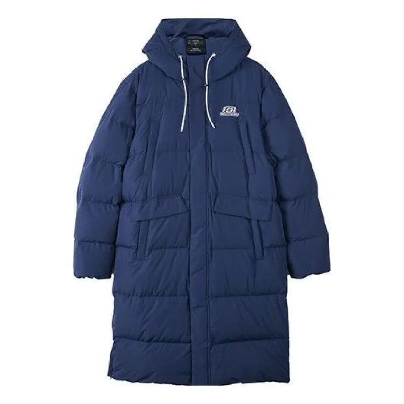 Skechers Lifestyle Series Long Down Jacket 'Blue' L423M161-007D sold by KicksCrew