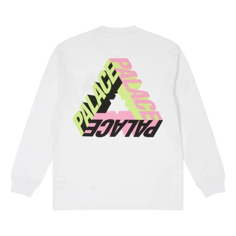 Palace P-3D Longsleeve 'White' P25LS017 sold by KicksCrew