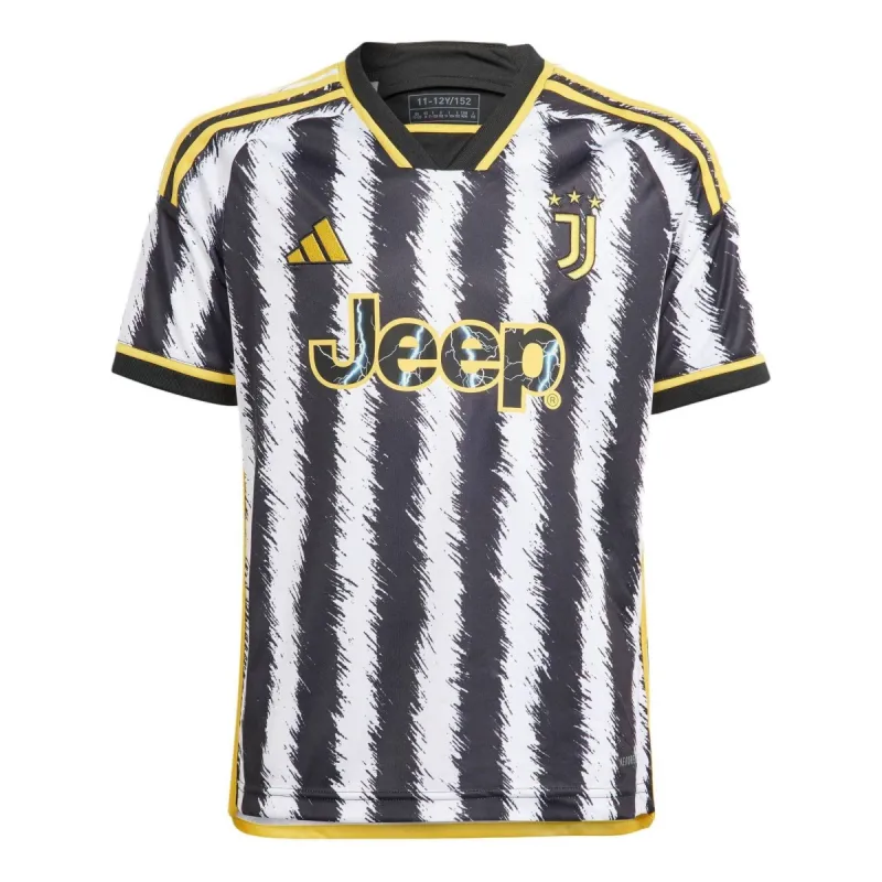 (GS) adidas Juventus 23/24 Home Jersey 'Black White' IB0490 sold by KicksCrew
