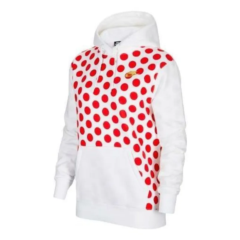 (WMNS) Nike Sportswear Essential Pullover Hoodie 'White Red' CQ7779-167 sold by KicksCrew
