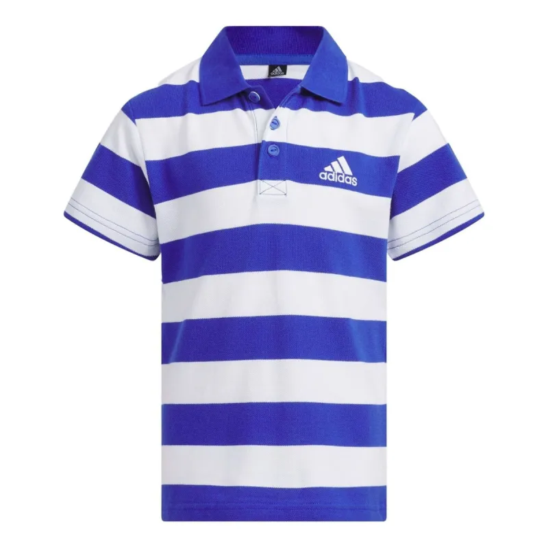 (PS) adidas Logo Polo Shirt 'White Blue' IA8264 sold by KicksCrew
