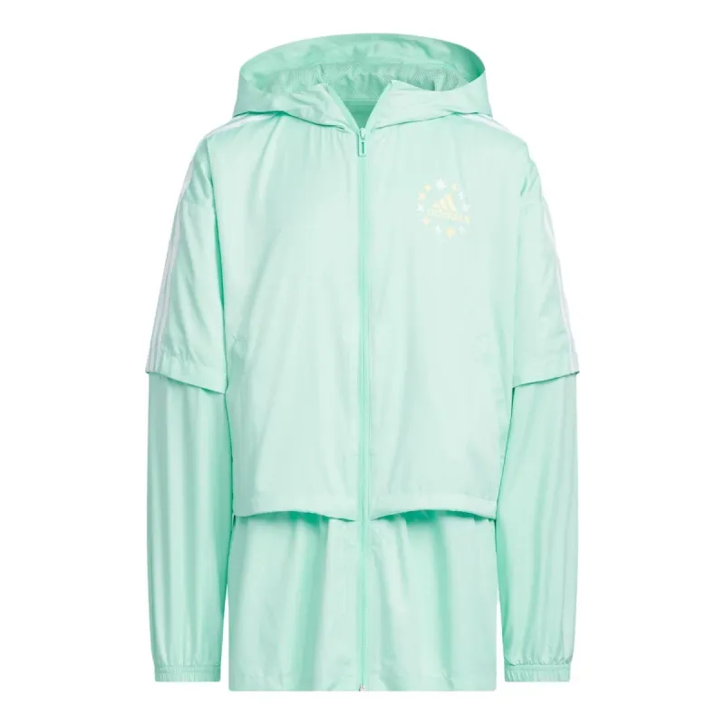 (GS) adidas JG Summer Jacket 'Green' IA8194 sold by KicksCrew