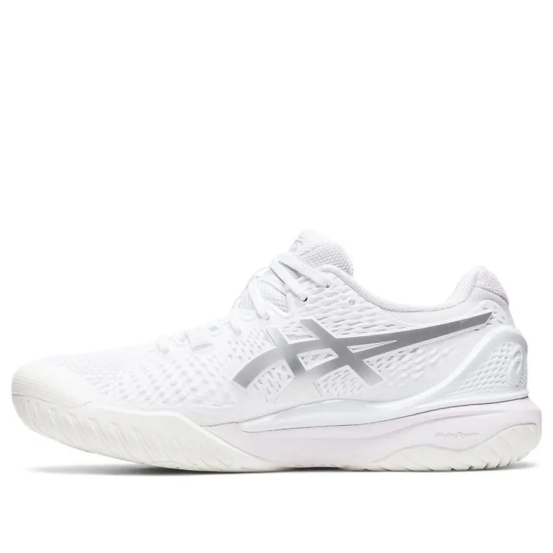 (WMNS) ASICS Gel-Resolution 9 Wide 'White Pure Silver' 1042A226-100 sold by KicksCrew