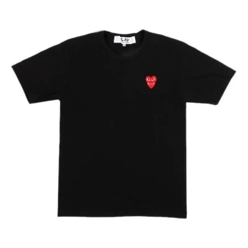 COMME des GARCONS PLAY Basic T-Shirt Red Family Heart 'Black' AZ-T288-051-1 sold by KicksCrew